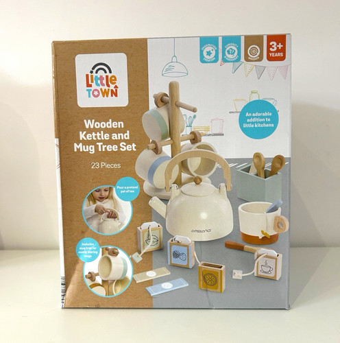 Little town wooden kettle - town,